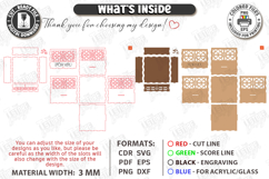 Flowers and Chocolate Box Laser Cut | Mother's Day Gift Idea Product Image 3