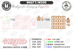 Coffee Pod Holder Laser Cut | Wall Coffee Capsule Holder SVG Product Image 3