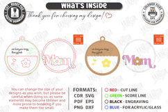 Mother's Day Floral Ornament Laser Cut Bundle | Gift Tag SVG Product Image 7