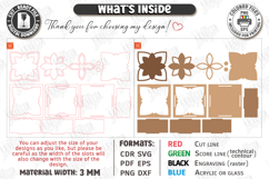 Gift Boxes Laser Cut Bundle | Floral Lid Jewelry Boxes | CNC Product Image 12