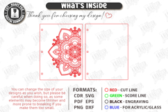 Notebook Cover Laser Cut | Floral and Geometric Planner SVG Product Image 3