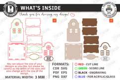 House Shaped Organizer Laser Cut | Desktop Storage Box SVG Product Image 3