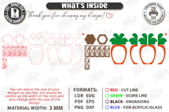 Easter Lantern Laser Cut | Bunny and Carrot | 3D Night Light Product Image 3