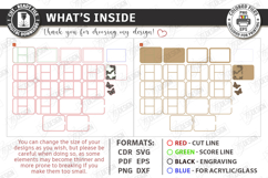 Monogram Jewelry Box with Mirror Laser Cut | Storage Box SVG Product Image 3