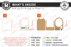 Mother's Day Mini Photo Frame Laser Cut | Floral Magnet SVG Product Image 3