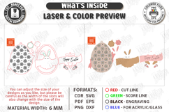 Easter Bunny Egg Ornament Laser Cut | Egg Hanging Decor SVG Product Image 3