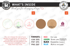 Valentine's Day Round Door Sign Laser Cut | Romantic Design Product Image 3