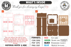 Jewelry Boxes with Mirror Laser Cut Bundle | Floral SVG |CNC Product Image 2