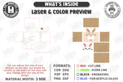 Funny Tissue Box Laser Cut | Cute Cartoon Animal | Bunny SVG Product Image 3