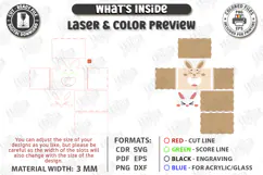 Funny Tissue Box Laser Cut | Cute Cartoon Animal | Bunny SVG Product Image 3