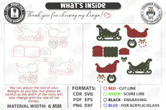 3D Christmas Sleigh Laser Cut | Wooden Santa Sleigh Laser Product Image 3