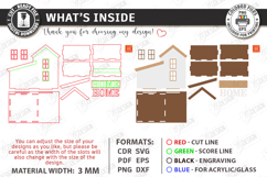 House Shaped Organizer Laser Cut Bundle | Desk Storage Box Product Image 3