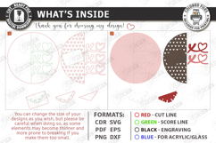 Valentine's Day Round Signs Laser Cut Bundle | Romantic SVG Product Image 3