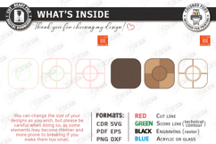 Wooden Snack Serving Tray Laser Cut | Modern Kitchenware SVG Product Image 3