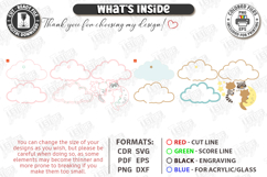 Cloud Night Light Laser Bundle | Nursery Decor | Kids Laser Product Image 8