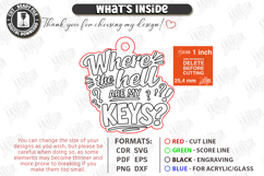 Snarky Bag Tag Laser Cut | Sassy Keychain Laser Files SVG Product Image 3