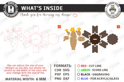 3D Wooden Cactus Laser Cut | Standing Succulent Desk Decor Product Image 3