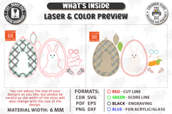 Easter Bunny Egg Ornament Laser Cut | Egg Hanging Decor SVG Product Image 3