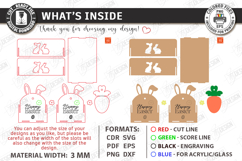 Easter Basket Laser Cut | Easter Bunny | Bunny Egg Crate SVG Product Image 3