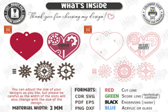 Mechanical Heart Keychain Laser Cut Bundle|Moving Gear Heart Product Image 13