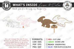 Dinosaur Fossil Excavation Laser Cut | Dinosaur Skeleton SVG Product Image 3