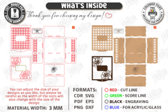 Flowers and Chocolate Boxes Laser Cut Bundle. Mother's Day Product Image 13