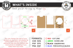 Mother's Day Mini Photo Frame Laser Cut | Floral Magnet SVG Product Image 3