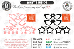 Funny Photo Magnet Laser Cut | Fridge Magnets | Glasses SVG Product Image 3