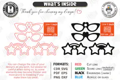 Funny Photo Magnet Laser Cut | Fridge Magnets | Glasses SVG Product Image 3