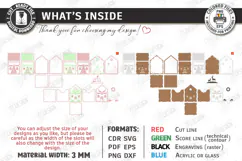 3D Christmas Gingerbread House Laser Cut | Christmas House Product Image 2