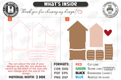 Valentine's Day Planter Holder Laser Cut | Flower Box SVG Product Image 3