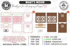 Mini Wooden Gift Box Laser Cut | Wedding Favor Box | Pattern Product Image 3