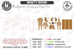 3D Dog Breeds Planters with Name Tags Laser Cut Bundle SVG Product Image 3