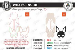 Leather Keychain Laser Cut | Bag Tag | Bunny Ears Bag Charm Product Image 3