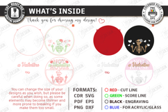 Anti Valentine Day Laser Cut | Sarcastic Round Door Sign SVG Product Image 3