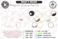 3D Layered Wall Art Laser Cut | Modern Home Interior Art SVG Product Image 3