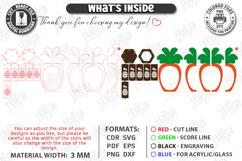 Easter Lantern Laser Cut | Bunny and Carrot | 3D Night Light Product Image 3