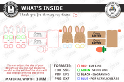 Easter Basket Laser Cut | Easter Bunny | Bunny Egg Crate SVG Product Image 3