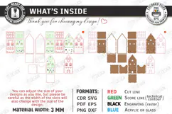 3D Christmas Gingerbread House Laser Cut | Christmas House Product Image 2