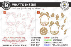 3D Easter Egg Ornament Laser Cut | Layered Easter Decor SVG Product Image 3