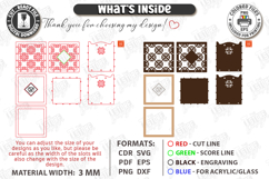 Mini Wooden Gift Box Laser Cut | Wedding Favor Box | Pattern Product Image 3