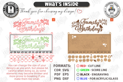 Family Birthdays Calendar Laser Cut Bundle|Family Events SVG Product Image 19