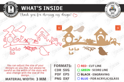 Rustic Bird Key Holders Laser Cut Bundle | Wall Hooks SVG Product Image 14