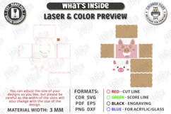 Funny Tissue Box Laser Cut | Cute Cartoon Animal | Pig SVG Product Image 3