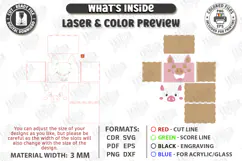 Funny Tissue Box Laser Cut | Cute Cartoon Animal | Pig SVG Product Image 3