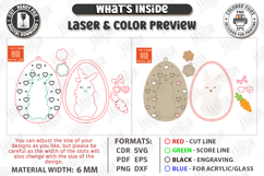 Easter Bunny Egg Ornaments Laser Cut Bundle | Hanging Decor Product Image 4