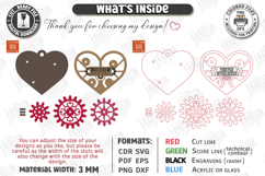 Mechanical Heart Keychain Laser Cut | Moving Gear Heart SVG Product Image 3