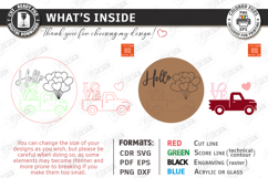 Valentine's Day Round Door Sign Laser Cut | Romantic Design Product Image 2