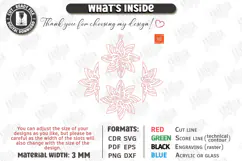 Wooden 3D Christmas Ornament Laser Cut | 3D Hanging Decor Product Image 3