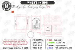 Whiskey Stones Storage Box Laser Cut | Whiskey Accessories Product Image 3